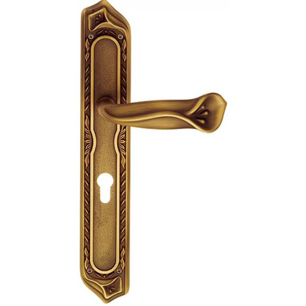 Princess Classique PFS Pasini Brass Door Handle on Plate