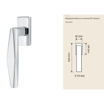 Prisma Linea Calì DK Window Handle Rhomboidal Shape