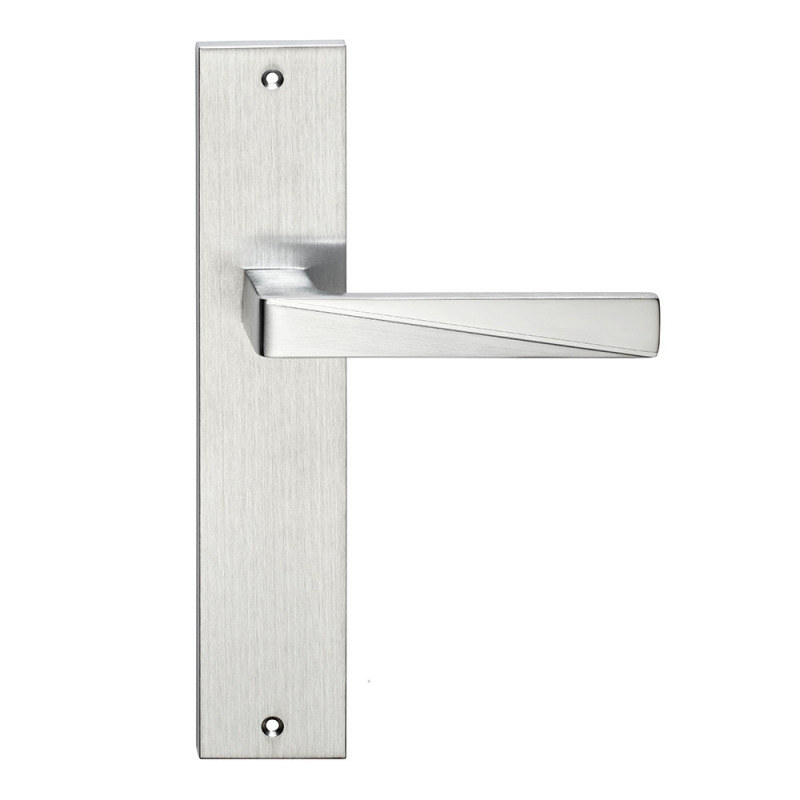 Prisma Series Fashion forme Door Handle on Plate Frosio Bortolo With Particular Cut