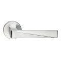 Prisma Series Fashion forme Door Handle on Round Rosette Frosio Bortolo With Geometric Incision