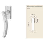 Linea Calì Profilo Window Handle with 4-Position DK Movement