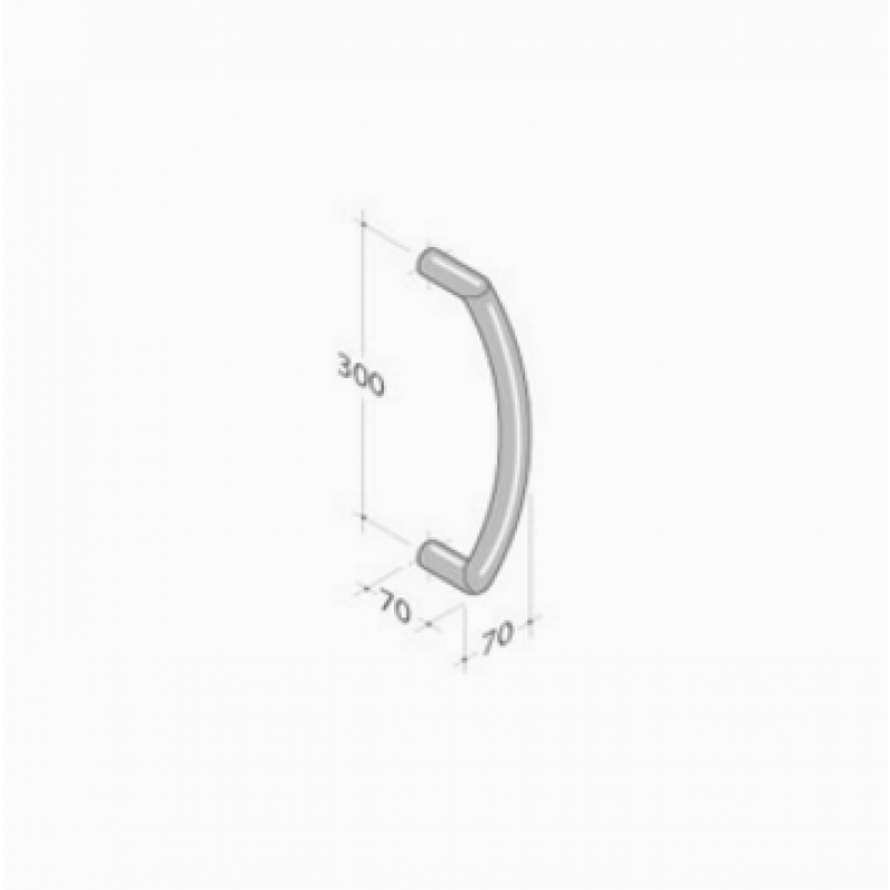 PVD-200-051 pba Pull Handle in stainless steel PVD treatment 