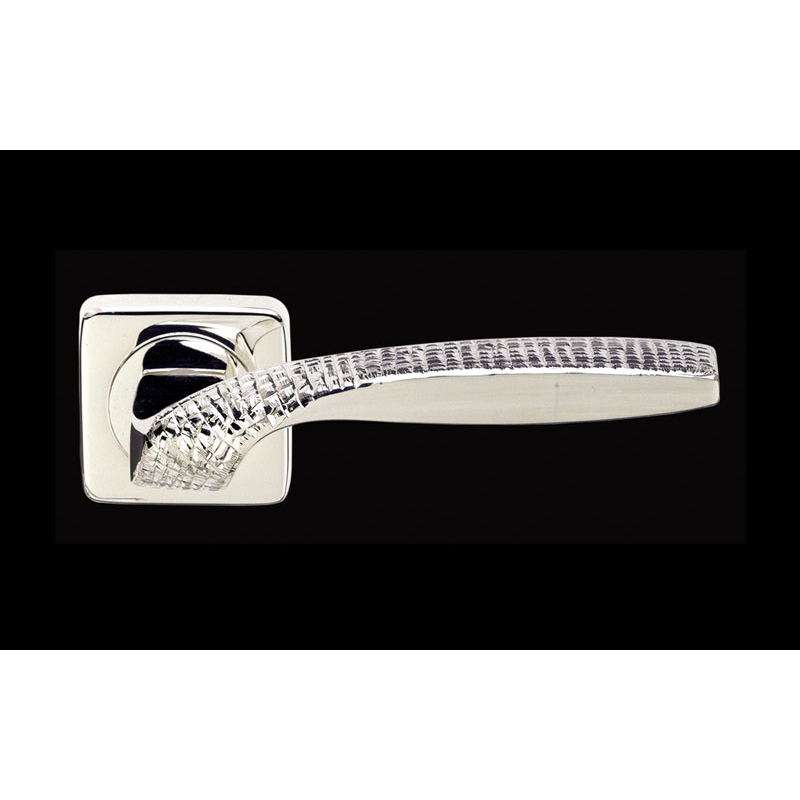 Quadrata Stone Jewellery PFS Pasini Door Handle with Rose and Escutcheon