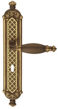Queen Classique PFS Pasini Brass Door Handle on Plate
