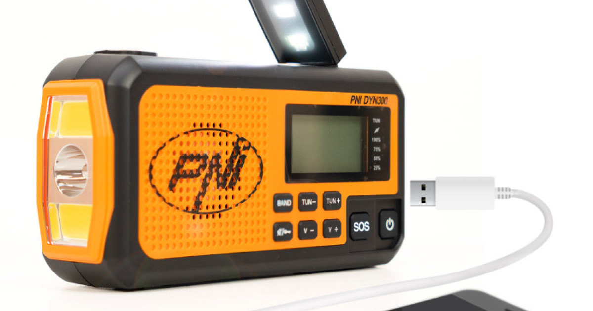 Zunate Emergency Weather Radio, 4000 MAh DAB FM Portable USB Solar Hand