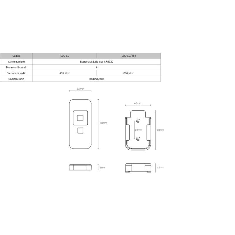 Comunello AF 890 6 Channel Remote Control for Actuators