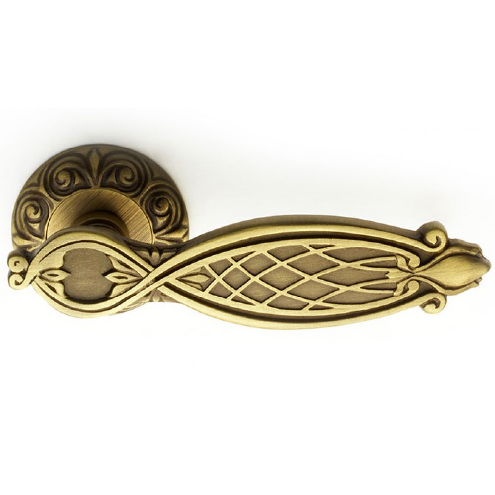 Ramses Classique PFS Pasini Brass Door Handle with Round Rosette
