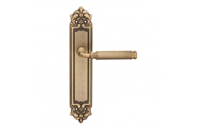 Virgo Series Epoque forme Door Handle on Plate Frosio Bortolo With Ornaments