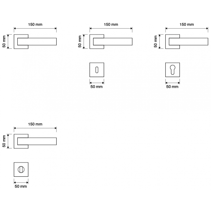 Reflex Satin Chrome Door Handle on Rosette Linea Calì Crystal