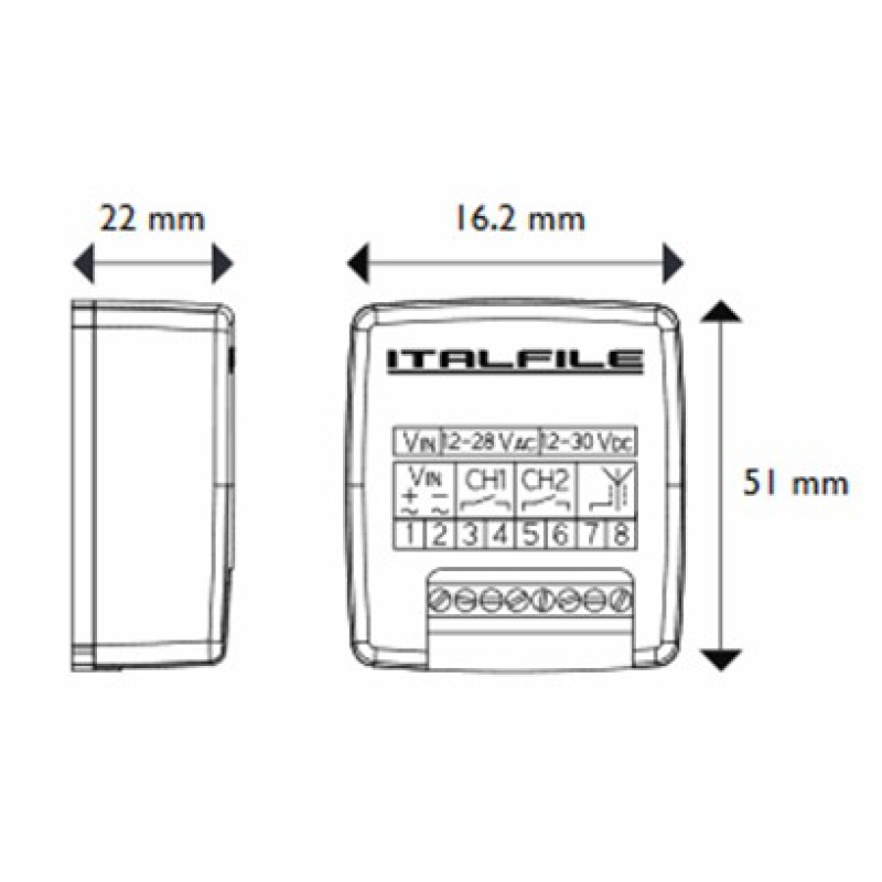 Rolling Code Radio Receiver RXJR Italfile 433.92 Mhz