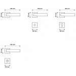 Riflesso Jet Rocks Door Handle on Rosette Linea Calì Crystal