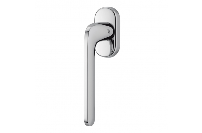 Roboquattro Polished Chrome Door Handle on Rosette Smooth Without Corners by Colombo Design