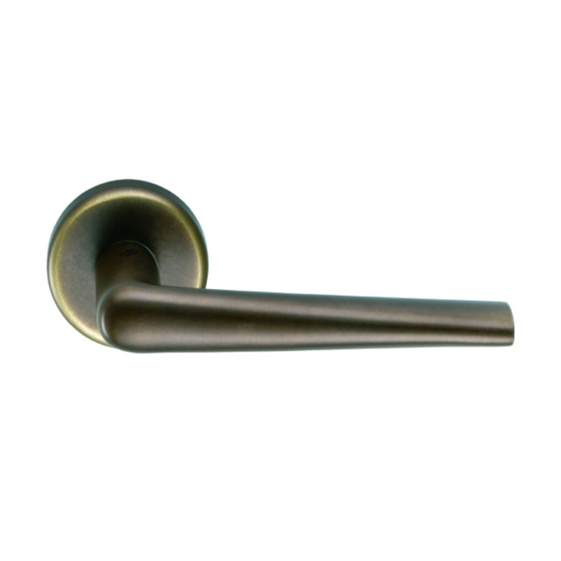 Robotre Bronze Colombo Door Handle on Rosette