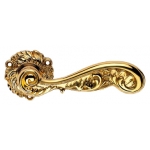 Rococò Gold Plated Door Handle on Rosette Linea Calì Vintage