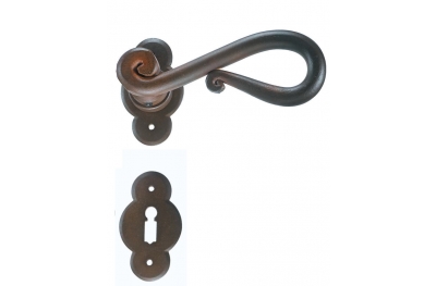 Rome Classic Galbusera Door Handle with Rosette and Escutcheon Plate