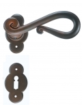 Rome Galbusera Door Handle with Rosette and Escutcheon Plate
