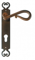 Roma Galbusera Wrought Iron Door Handle on Plate