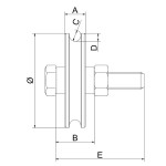 Wheel for Gate with Closed Support Round Groove Nova-Ferr 121