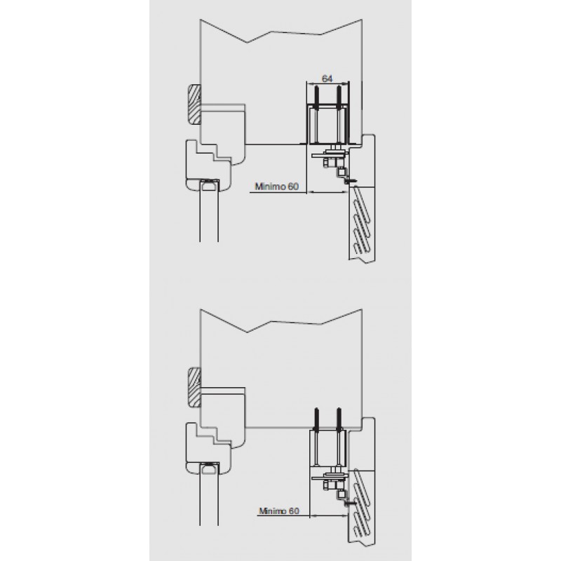 S TEL Double Shutters 80-115cm 230Vac Chiaroscuro Automation for Swing Shutters