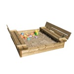 Sandbox for Children in Pine Wood 112x112 cm