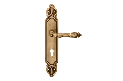 Samantha Series Epoque forme Door Handle on Plate Frosio Bortolo With Decorations