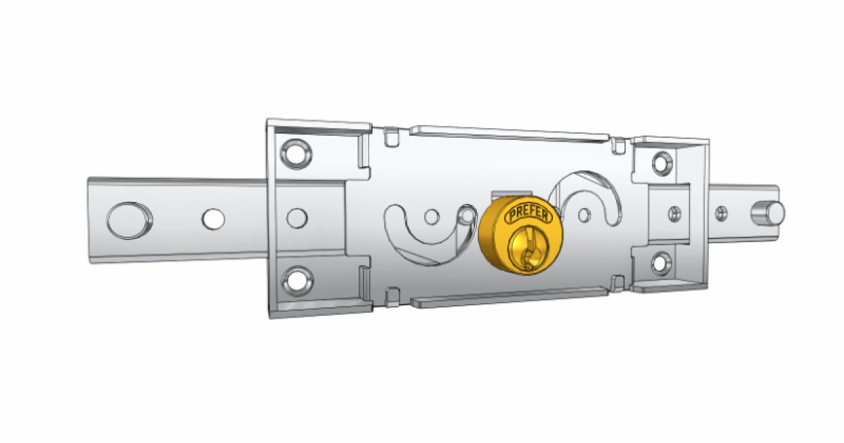 PREFER B551.081D.0200 Lock, Silver - UK