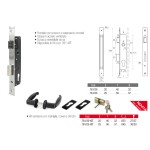 Inserting Lock with Sliding Deadbolt and Reversible Latch