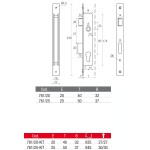Inserting Lock with Sliding Deadbolt and Reversible Latch