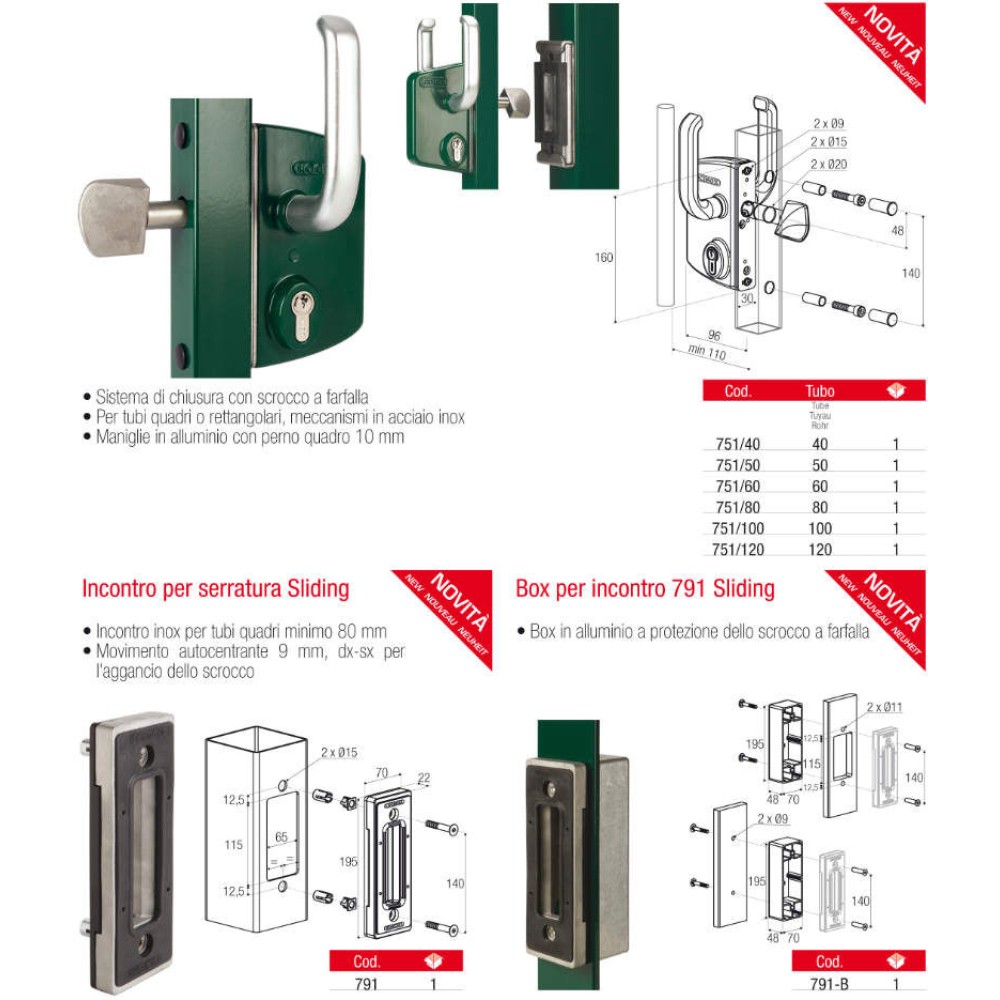 Security Lock for Sliding Gates - Brevetti Adem