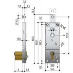 Lock for Overhead Doors without Cylinder Prefer B561.081Z.0000