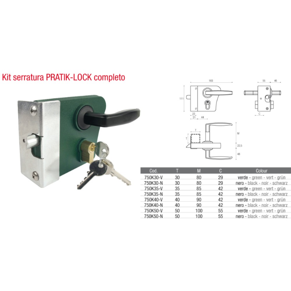 Gate Lock Kit PratikLock Best Price