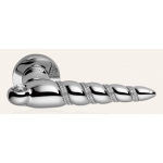 Shell Mesh Polished Chrome Door Handle on Rosette Linea Calì Crystal
