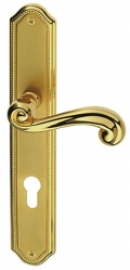 Sirio Classique PFS Pasini Brass Door Handle on Plate