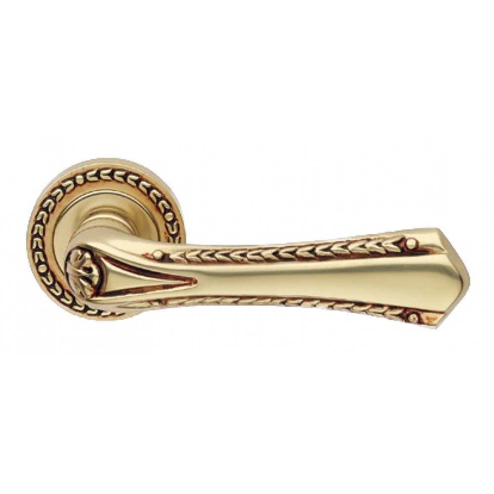 Sissi French Gold Door Handle on Rosette Linea Calì Vintage