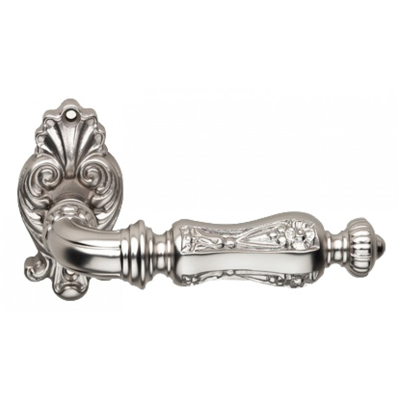 Soleil Antique Silver Door Handle on Rosette Linea Calì Vintage