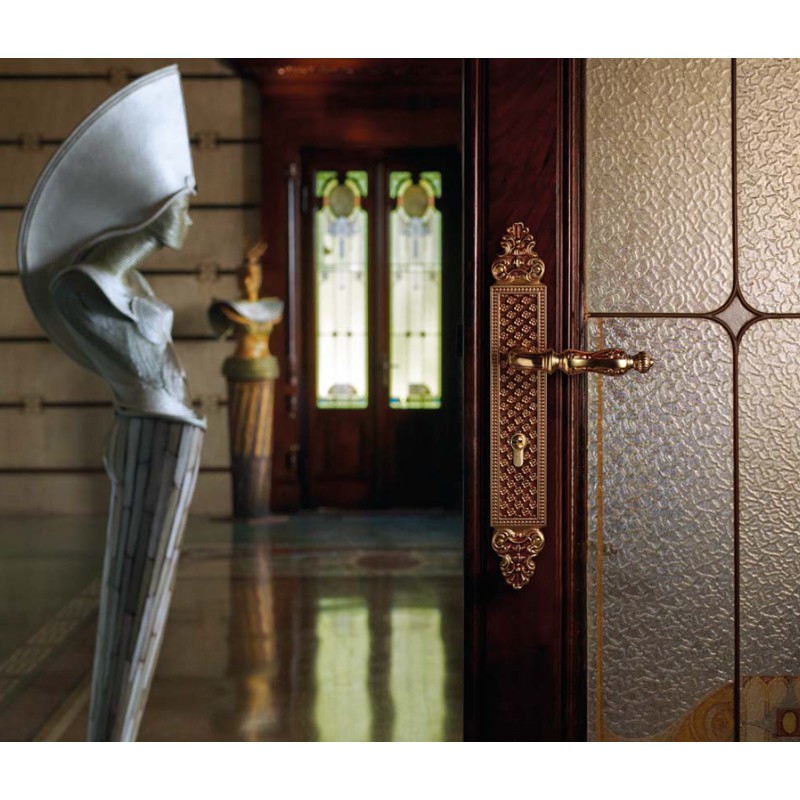 Soleil Door Handle on Plate Linea Calì Vintage