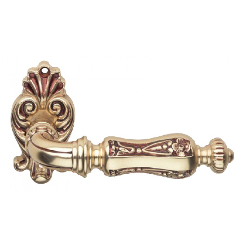 Soleil French Gold Door Handle on Rosette Linea Calì Vintage