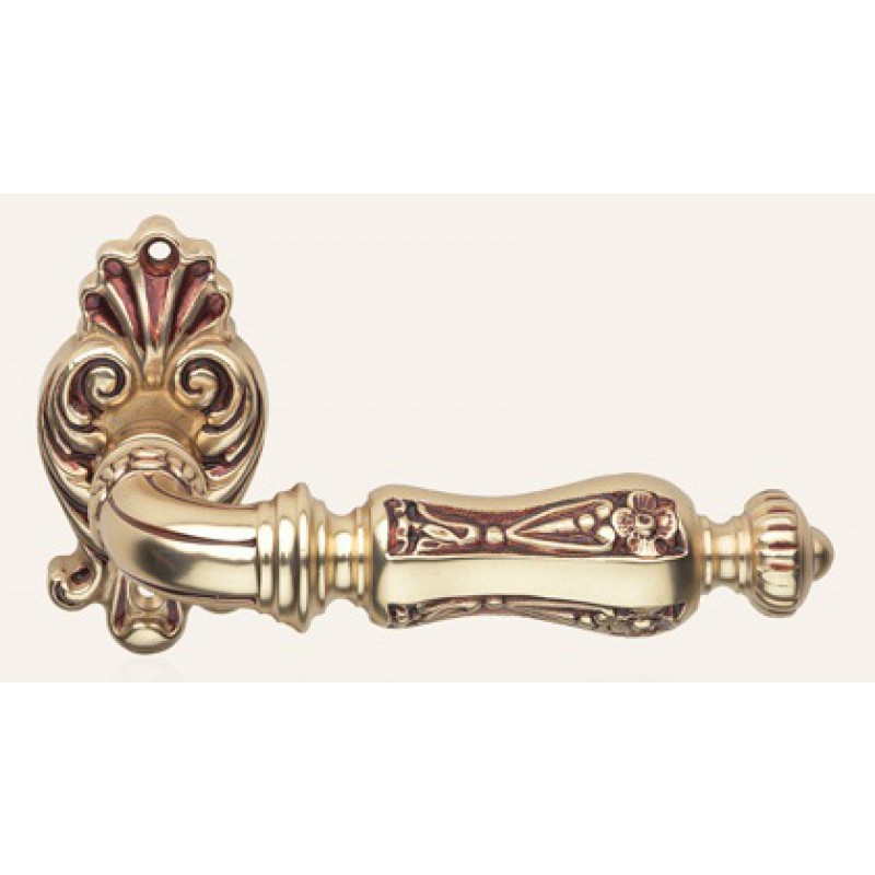 Soleil French Gold Door Handle on Rosette Linea Calì Vintage