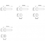 Soleil Gold Plated Door Handle on Rosette Linea Calì Vintage
