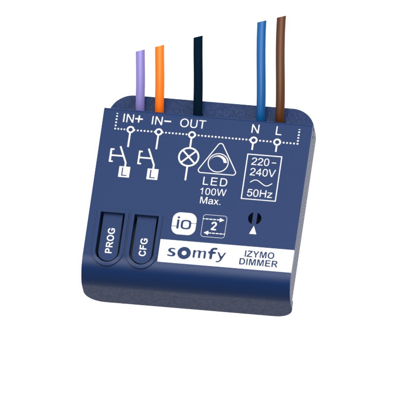 Somfy Izymo Led Dimmer Receiver IO Micromodule for Light Bulbs