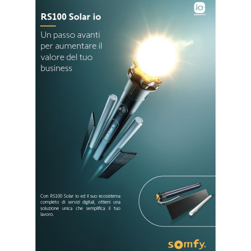 Somfy RS100 Solar io Solar Energy Shutter Motor