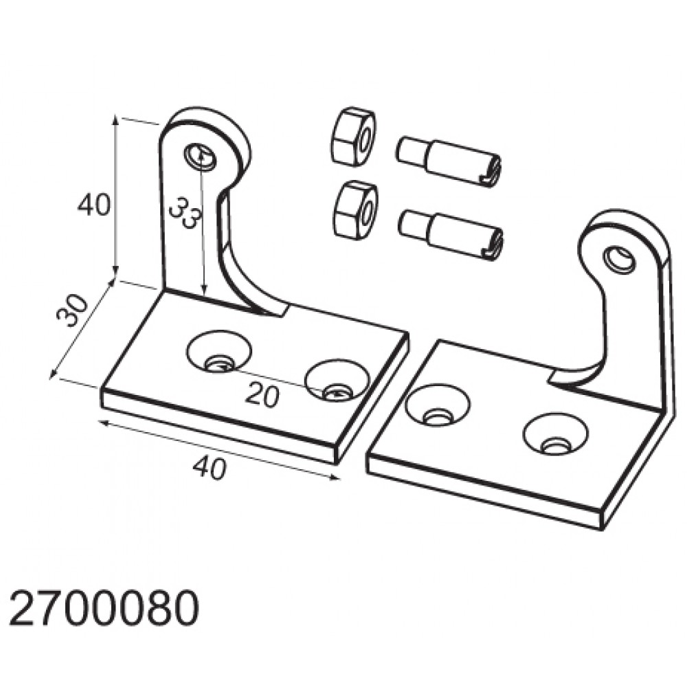 Pivoting Bracket for Horizontal Plane Applications WAY Mingardi