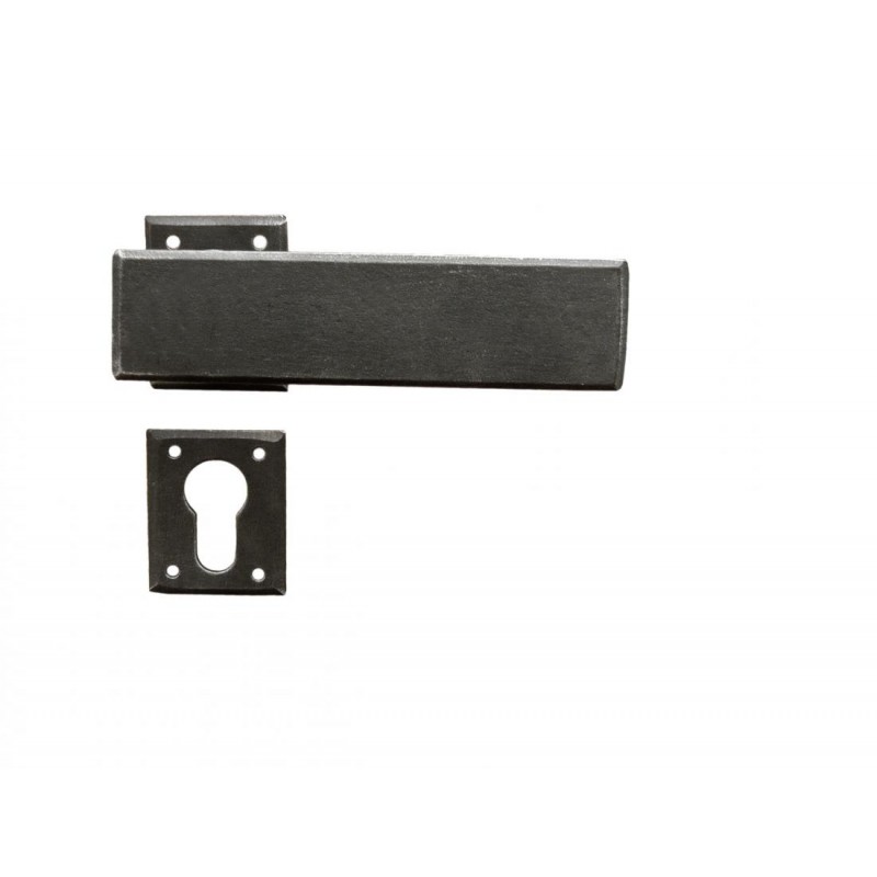 Stockholm Galbusera Door Handle with Rosette and Escutcheon Plate