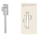 Stream Zincral Linea Calì Window Handle with DK Movement