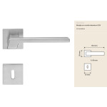 Stream Zincral Linea Calì - Door Handle with Lowered Rosette