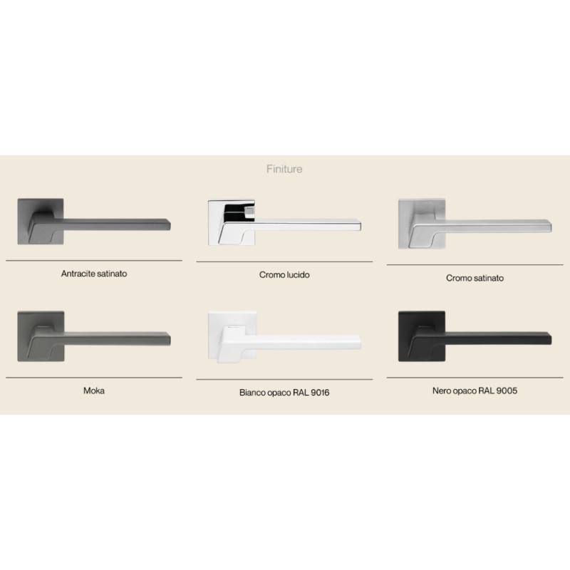 Stream Zincral Linea Calì - Door Handle with Lowered Rosette