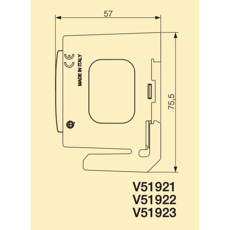 Support for DIN Rail for Installation of Vimar Devices