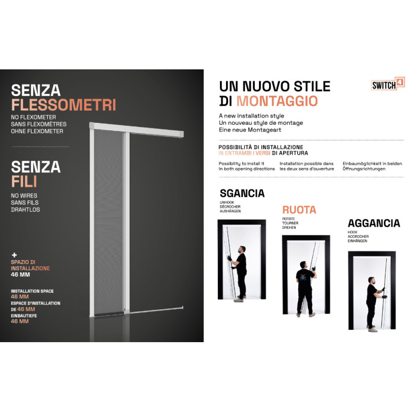 Switch4 PRIMED Lateral Roll-Up Mosquito Screen for Doors