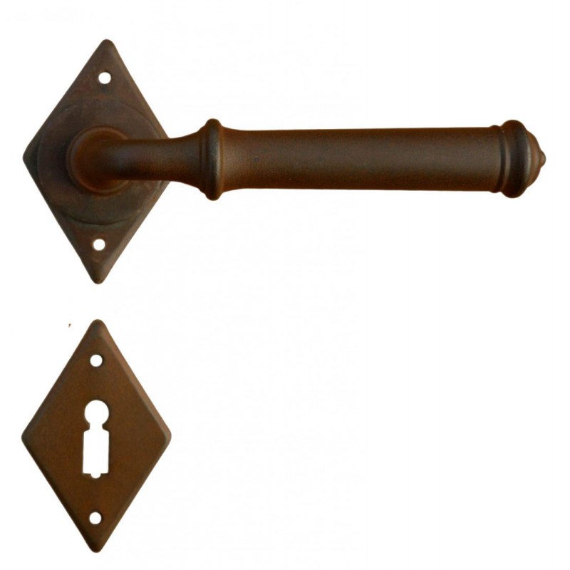 Tallin 3 Galbusera Door Handle with Rosette and Escutcheon Plate
