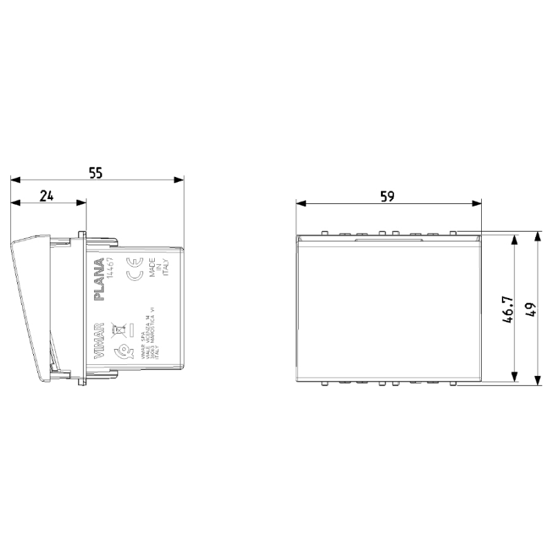 Connected Switch Smart Card Reader NFC/RFID 14467 Plana Vimar